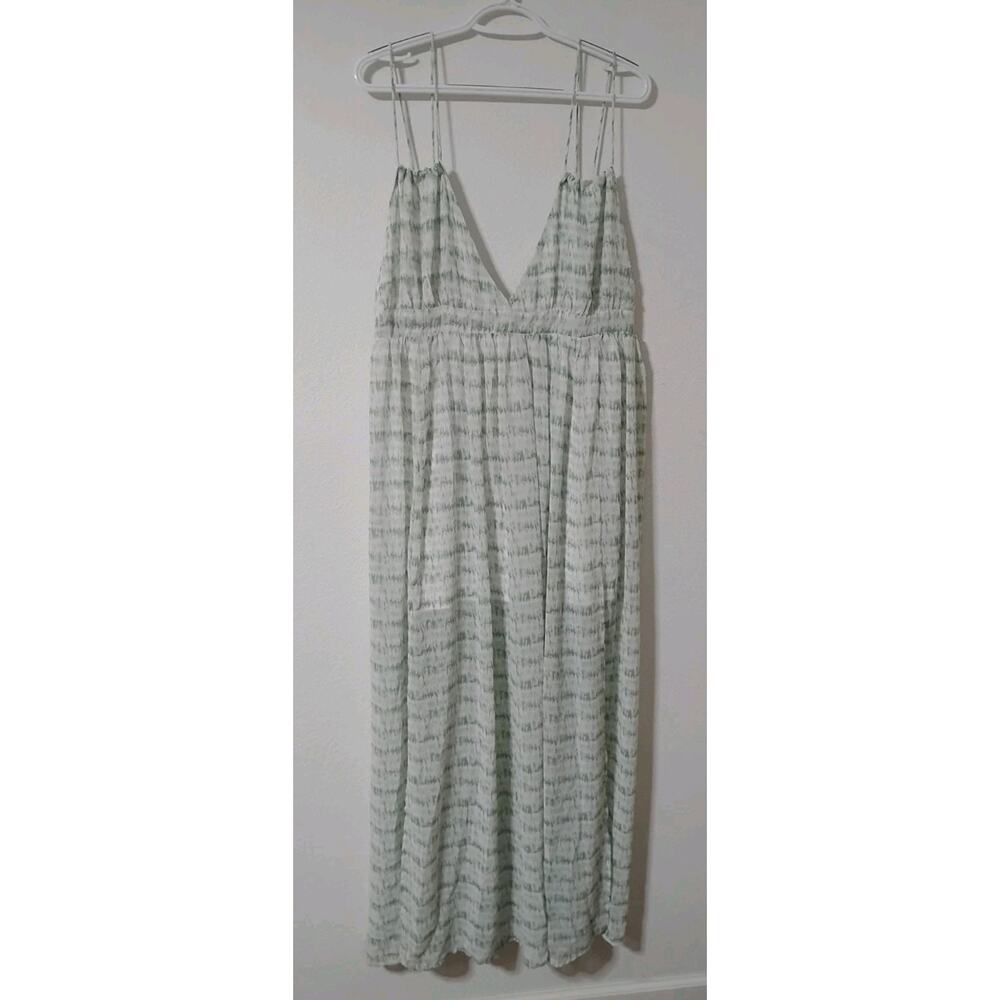 Blush BJ Green Tie Dye Spaghetti Strap Summer maxi Dress Size 3Xlarge NWT